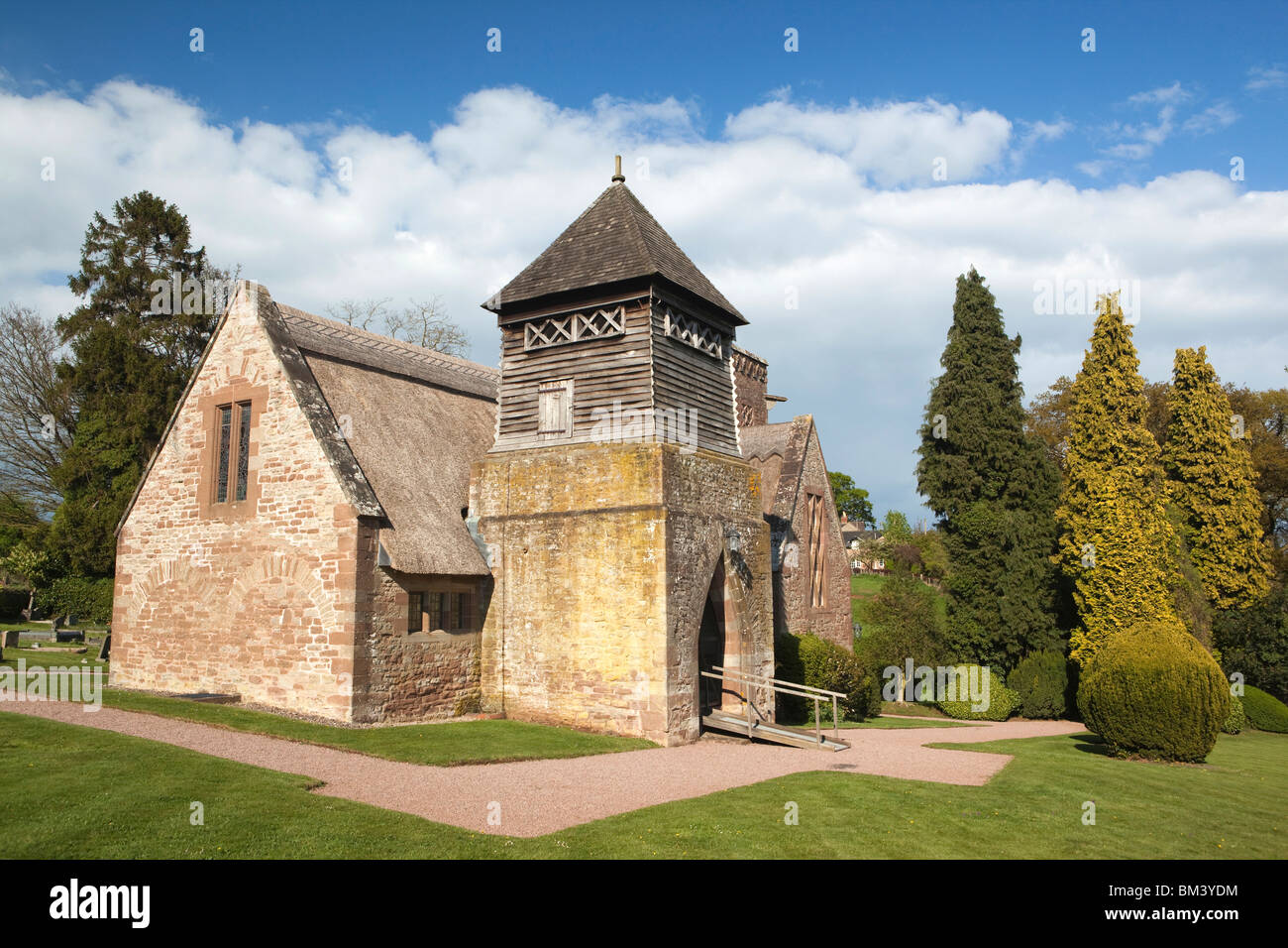 UK, England, Herefordshire, Brockhampton, All Saints Arts and Crafts Church, designed by William Lethaby Stock Photo