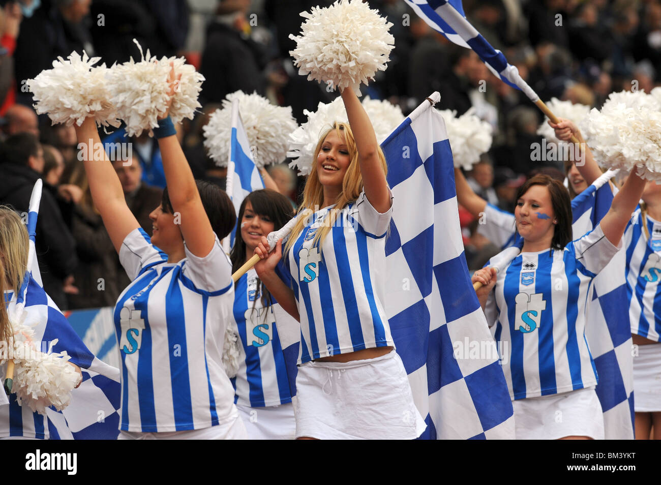 Brighton football club cheerleaders knowns as Gullys Girls - 2010 Stock Photo