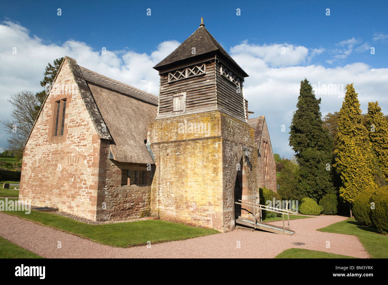 UK, England, Herefordshire, Brockhampton, All Saints Arts and Crafts Church, designed by William Lethaby Stock Photo