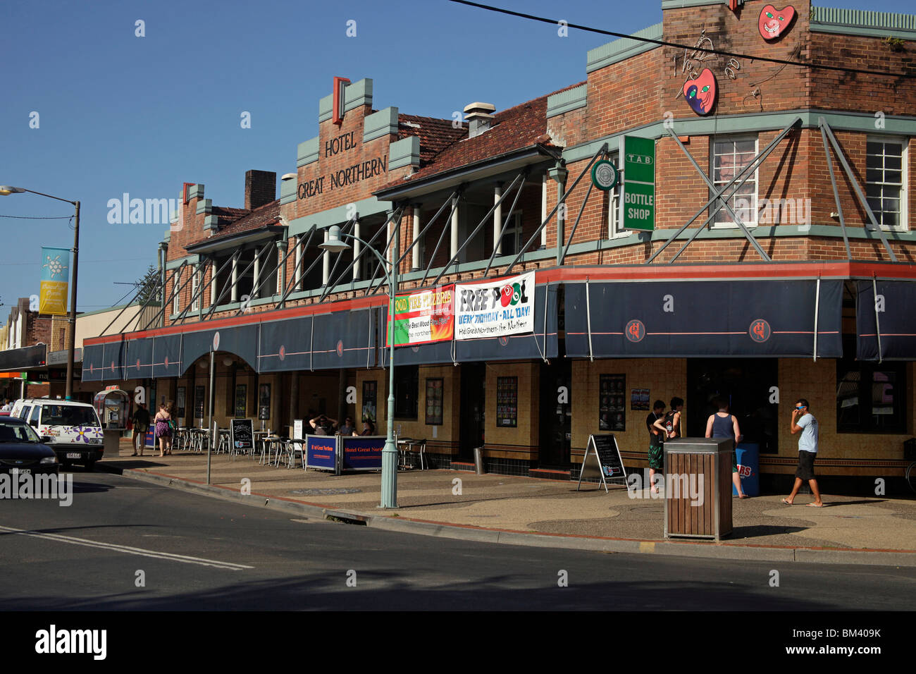 Downtown Byron Bay, New South Wales, Australia Stock Photo