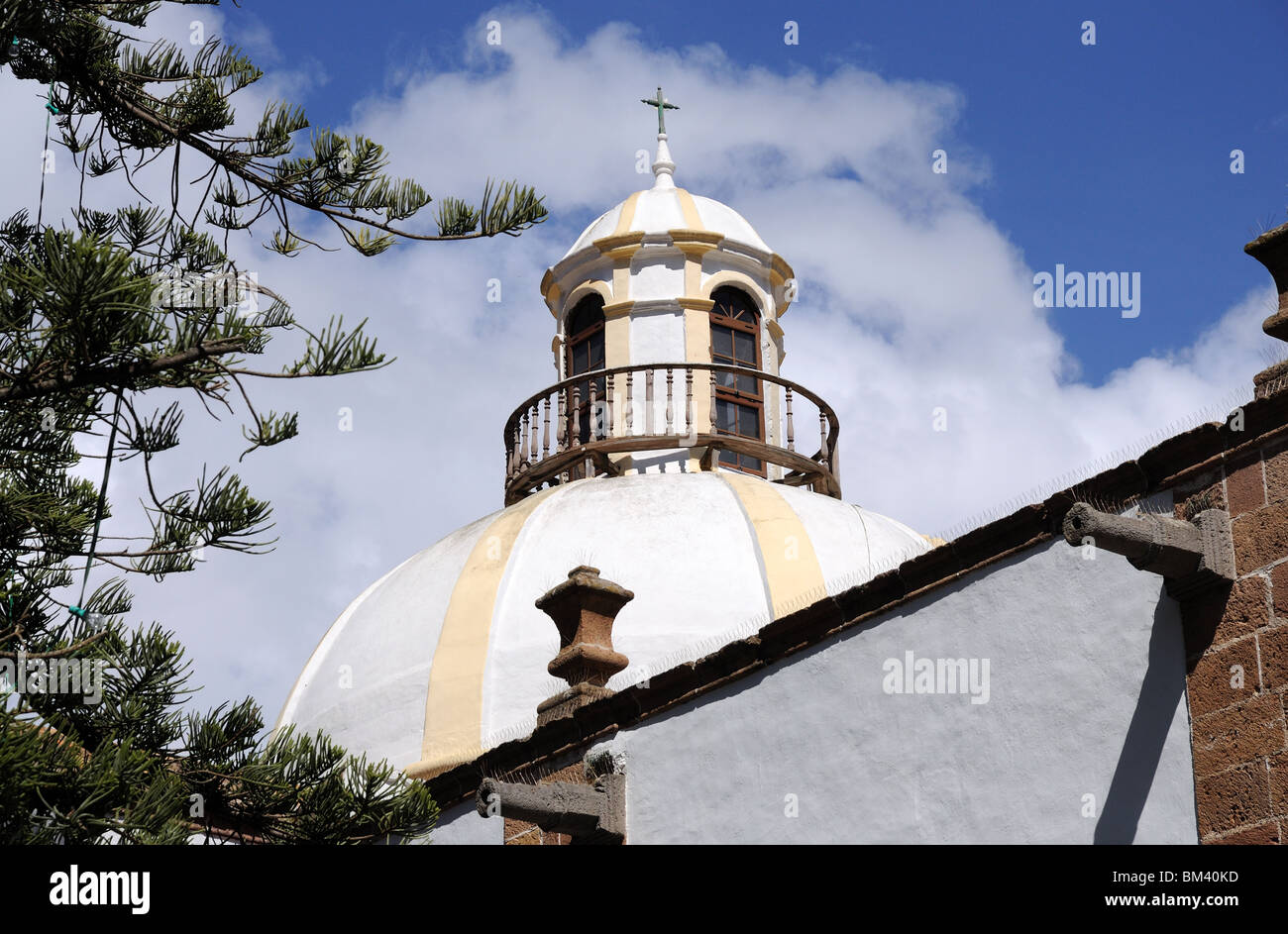 Church in town Teror, Grand Canary Island, Spain Stock Photo