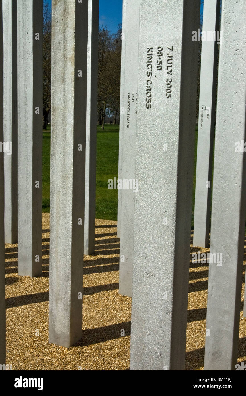 Memorial to the victims of the 7th July 2005 London bombings in Hyde Park. Stock Photo