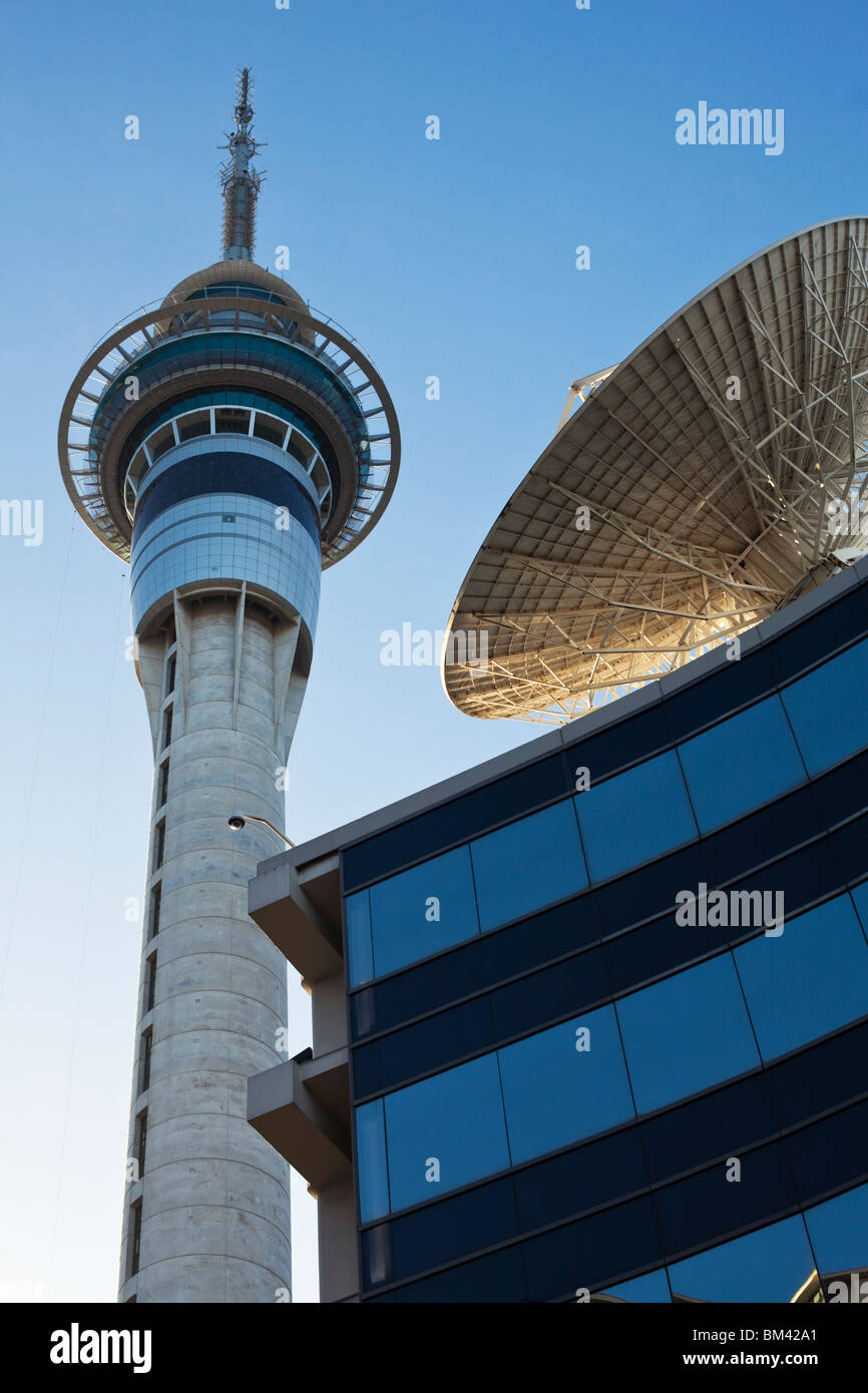 The Sky Tower. Auckland, North Island, New Zealand Stock Photo