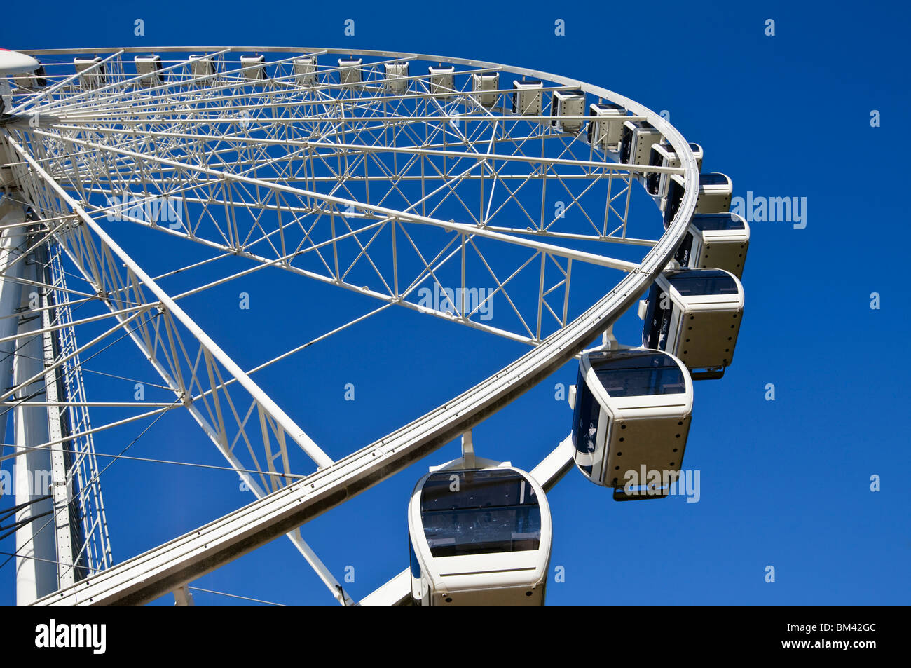 The Wheel of Brisbane - a 60 metre high ferris wheel overlooking South Bank Parklands. Brisbane, Queensland, Australia Stock Photo