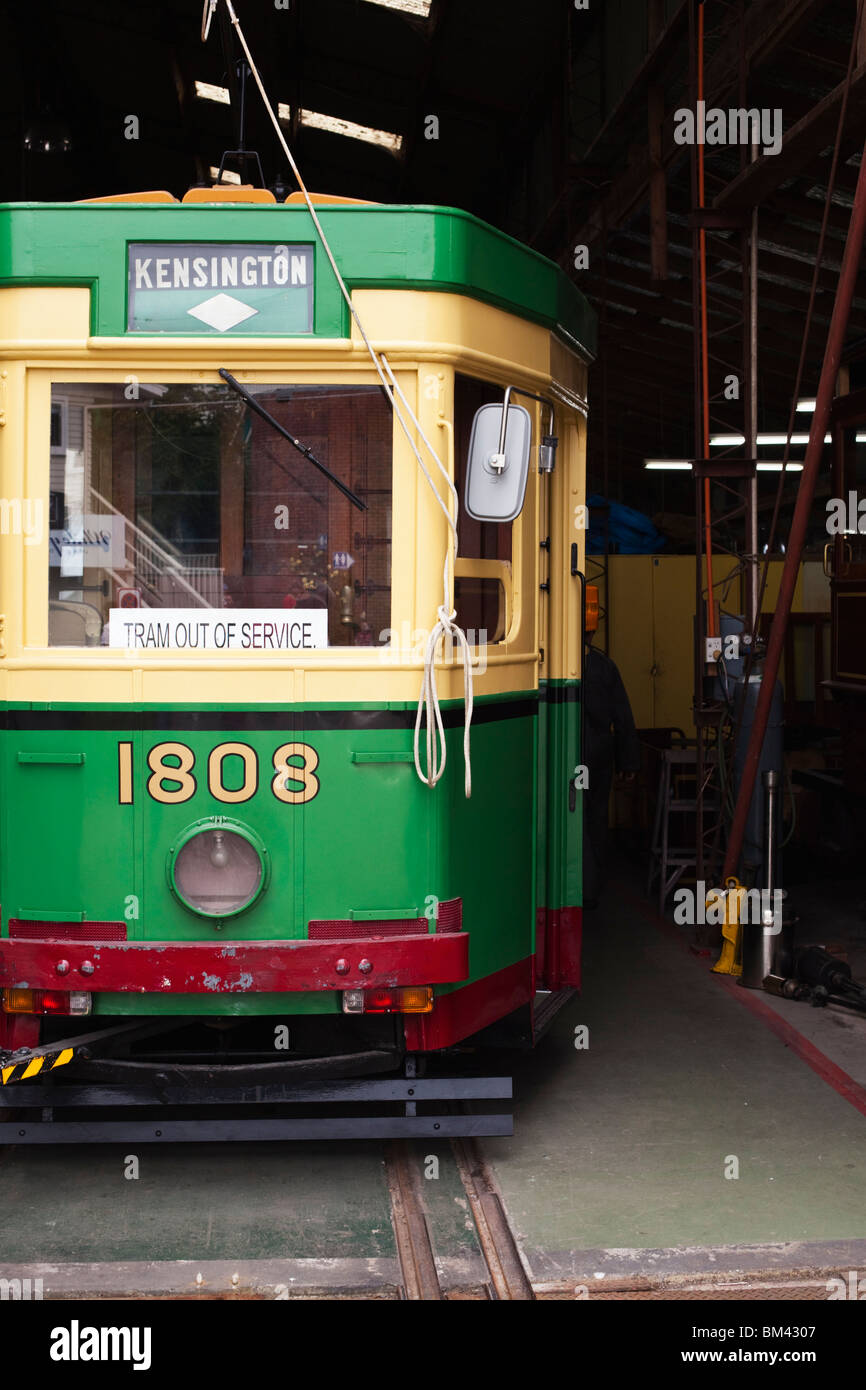 Vintage tram at the Museum of Transport and Technology (MOTAT). Auckland, North Island, New Zealand Stock Photo