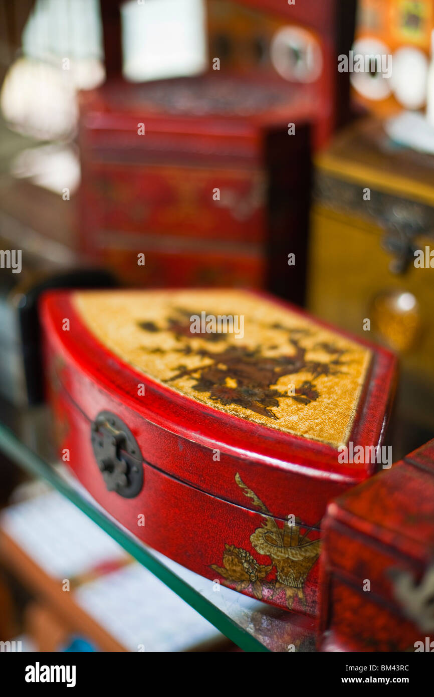Ornamental boxes for sale in Chinatown, Singapore Stock Photo Alamy