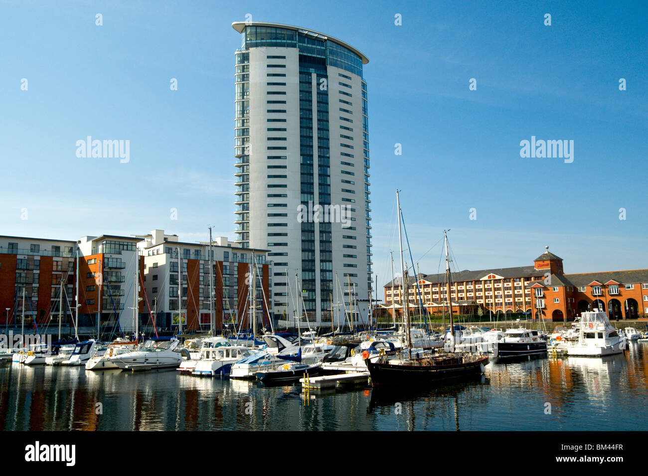 swansea maritime quarter and meridian quay tower swansea