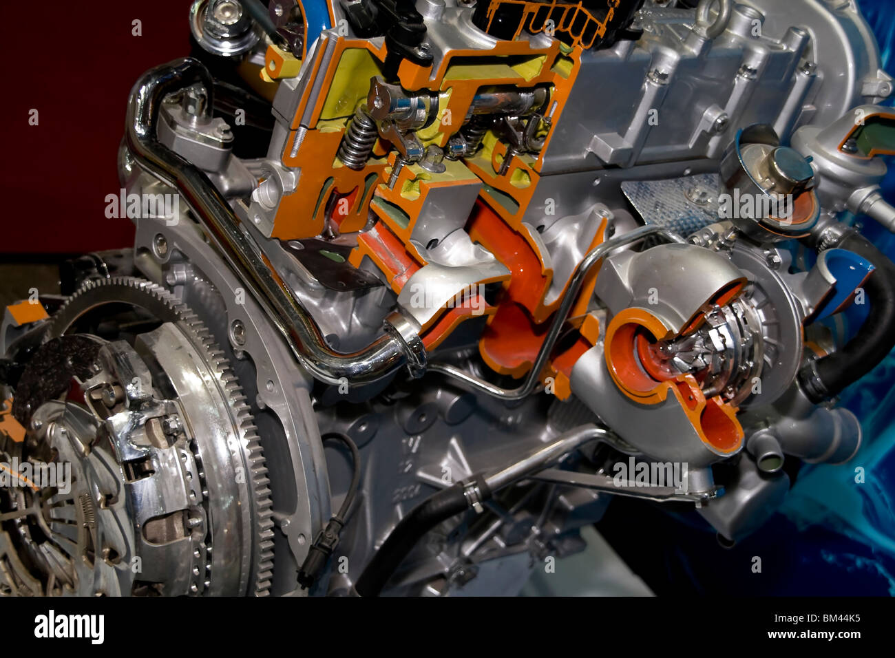 engine of modern car interior view . Stock Photo
