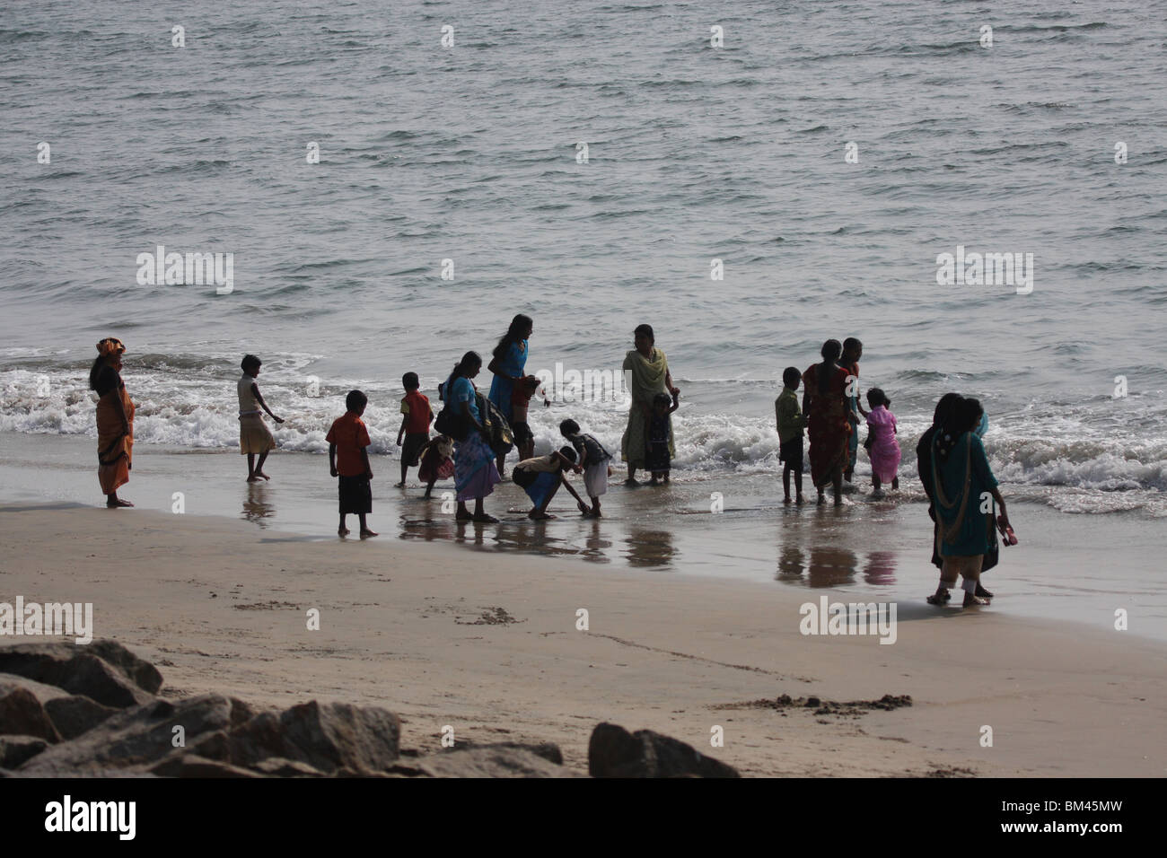 snehatheeram beach,thalikulam,kerala,india,beach sneha theeram,kerala beach,thrissur beach,park snehatheeram,india,south india Stock Photo