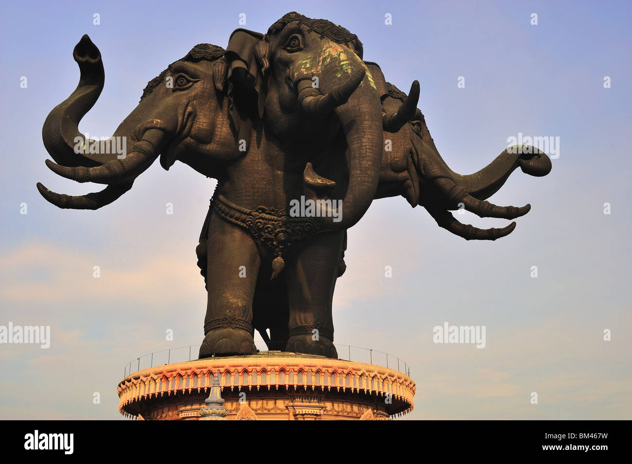 Three Headed Elephant of Erawan Museum, Bangkok Stock Photo