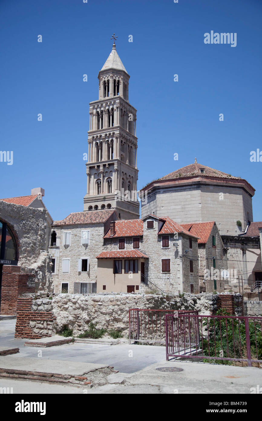 Bell Tower, Katedrala Sv Duje, Split, Croatia Stock Photo