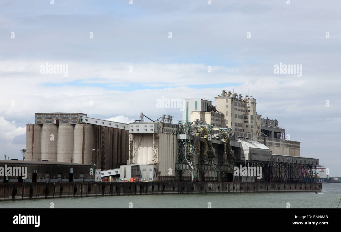 Grain Silo No 4, last grain silo to be built in Montreal Stock Photo