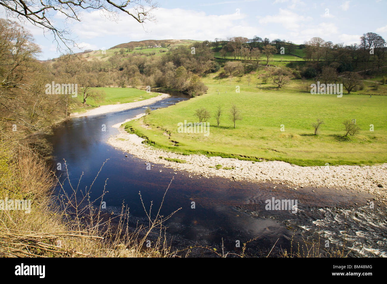 The river Wharfe near 'Bolton Abbey', North Yorkshire, England. Stock Photo