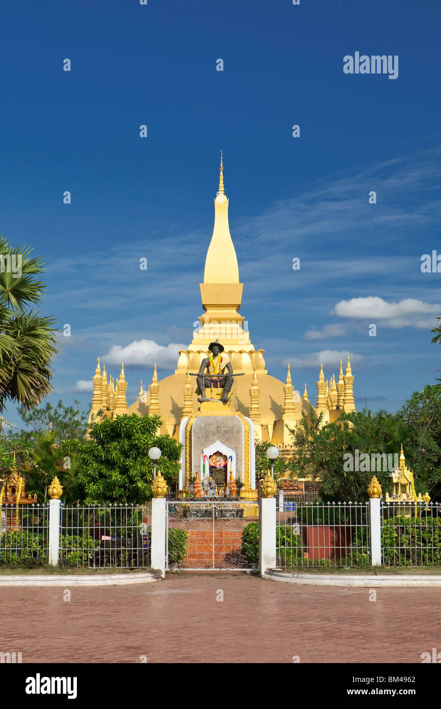 Pha That Luang (Pha Tat Luang), Vientiane, Laos Stock Photo