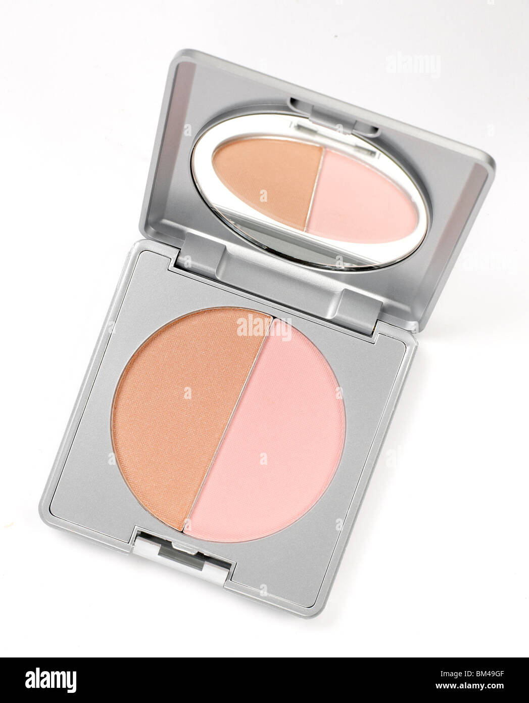 compact case for blush makeup Stock Photo