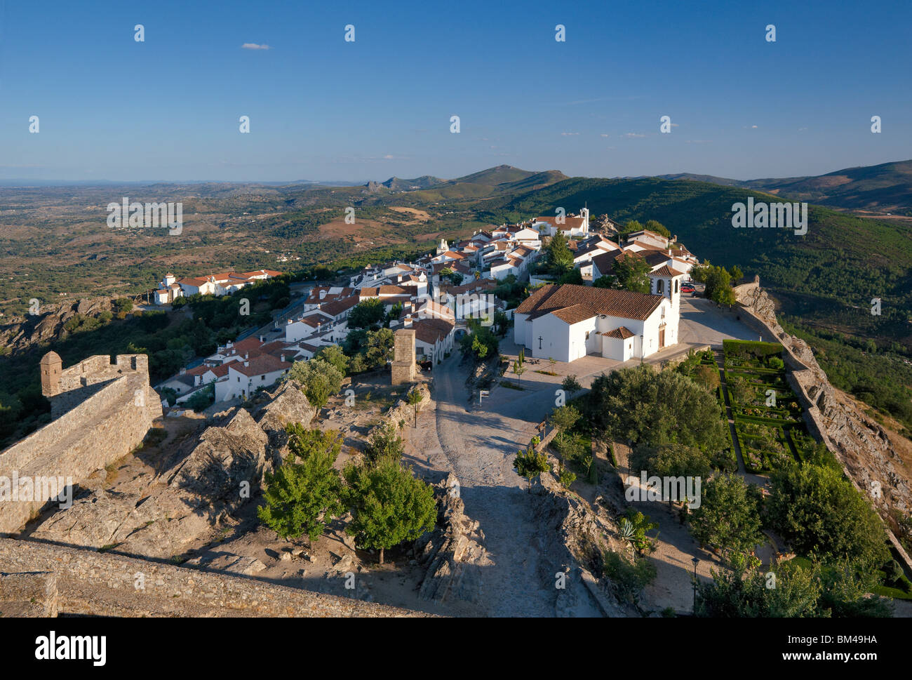 Portugal, The Alentejo, Marvao From The Castle Walls Stock Photo