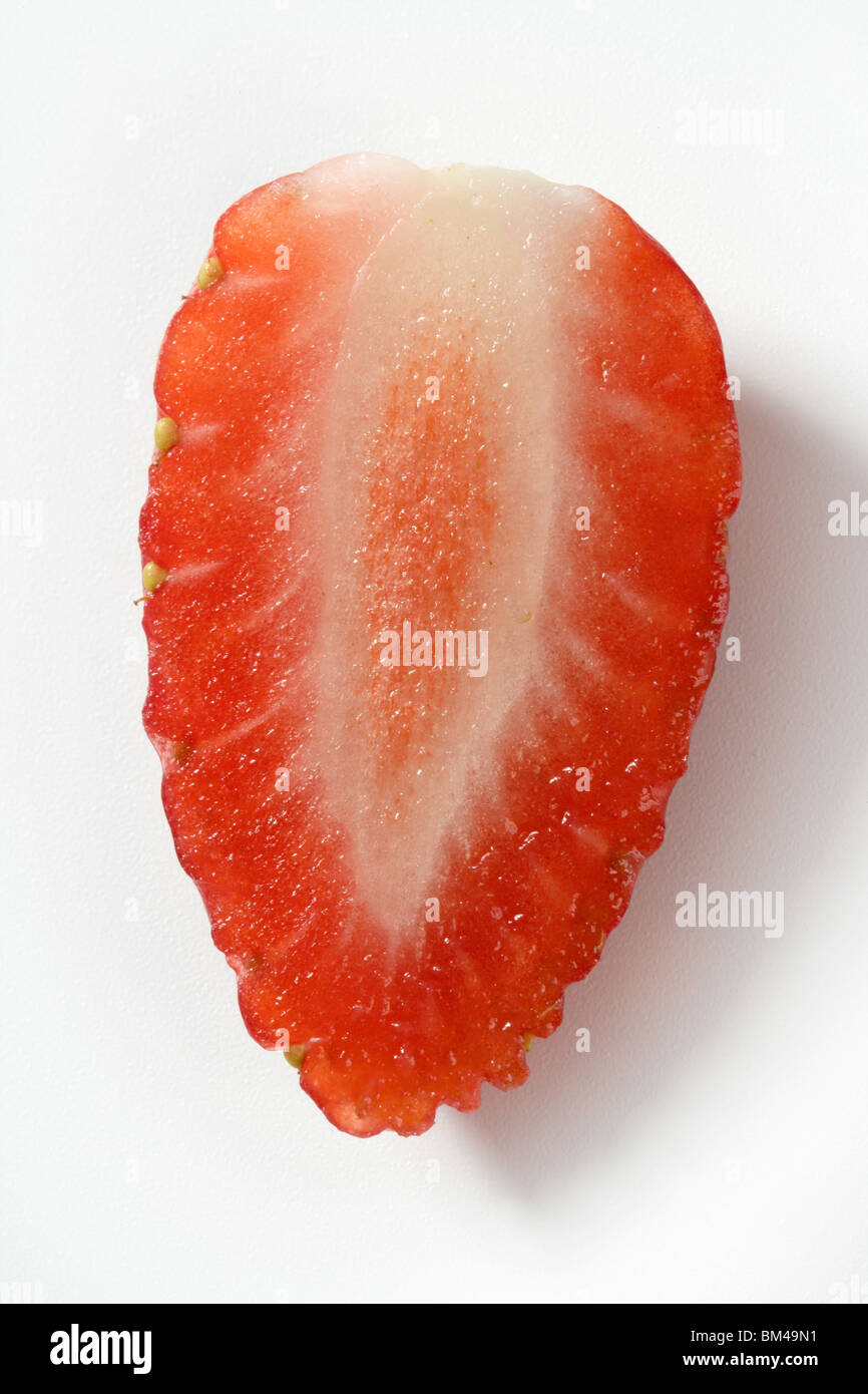Strawberry macro detail. studio shot white background Stock Photo - Alamy