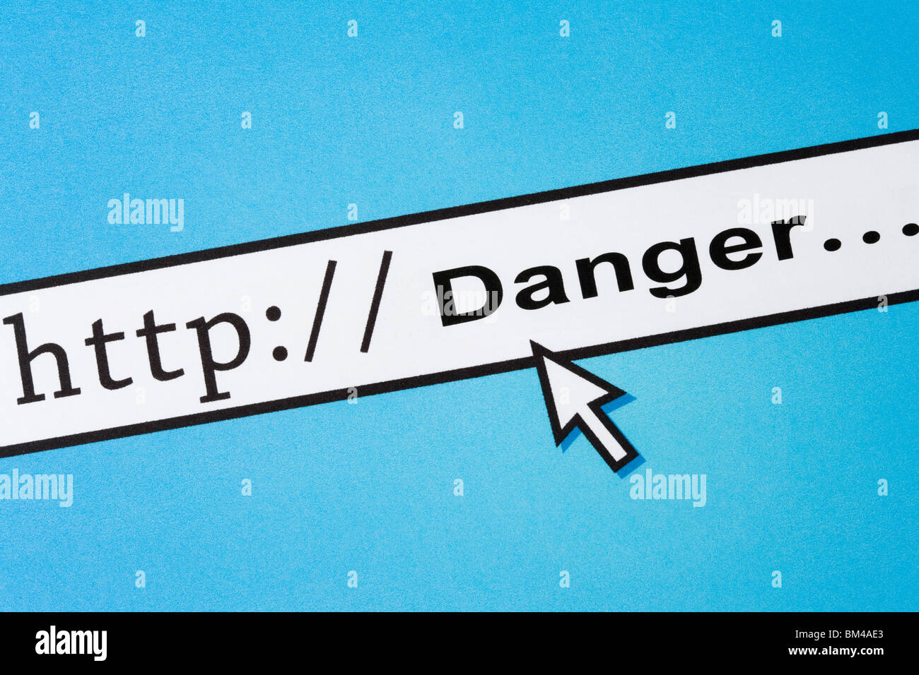 Danger, concept of online safety, Social Issues Stock Photo