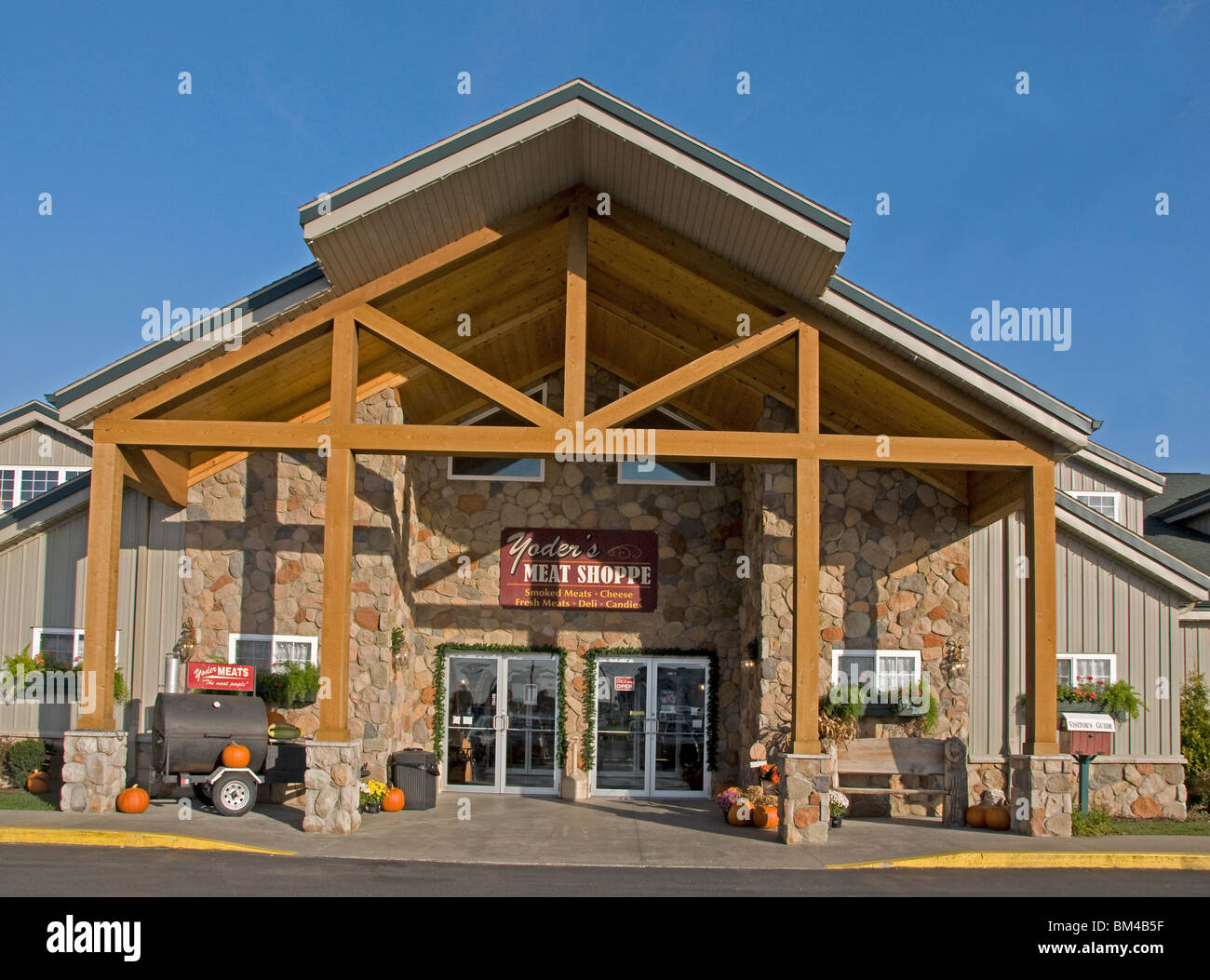 Yoder's Meat and Cheese Company in Shipshewana, Indiana Stock Photo