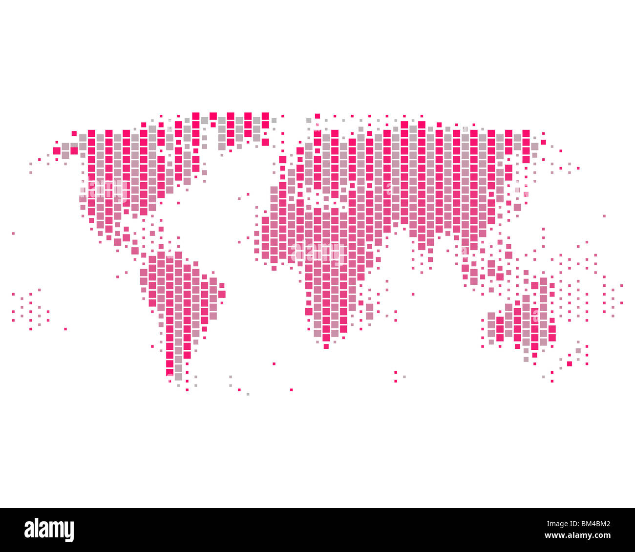 Squares world map illustration world Cut Out Stock Images & Pictures ...