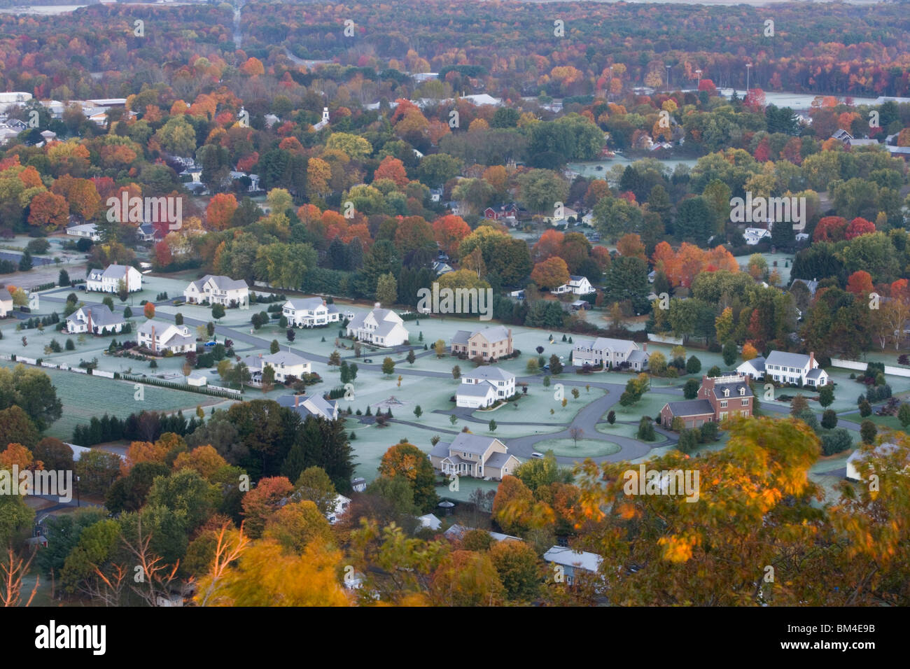 A subdivision in South Deerfield, Massachusetts as seen from South