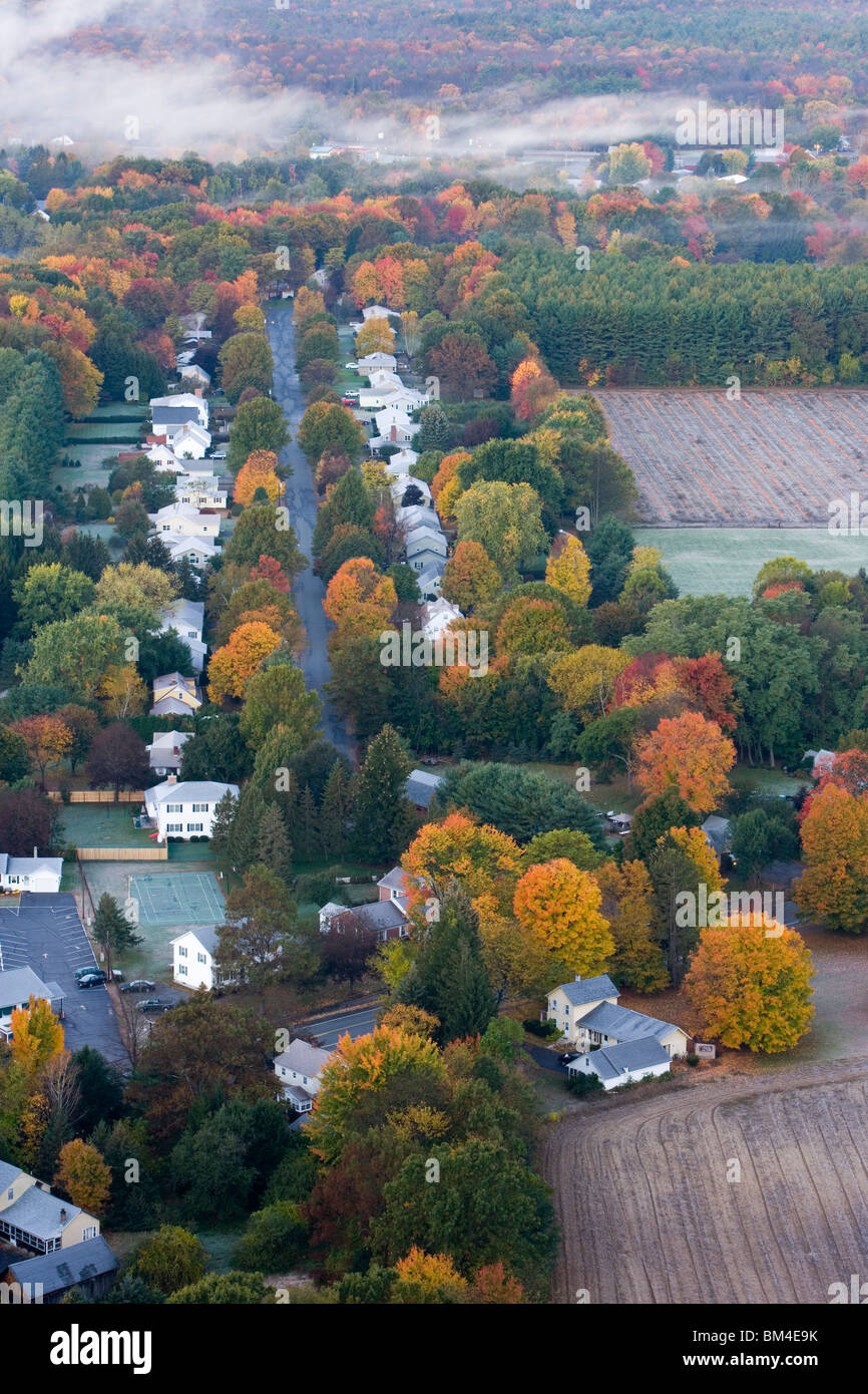 Houses in South Deerfield, Massachusetts as seen from South Sugarloaf