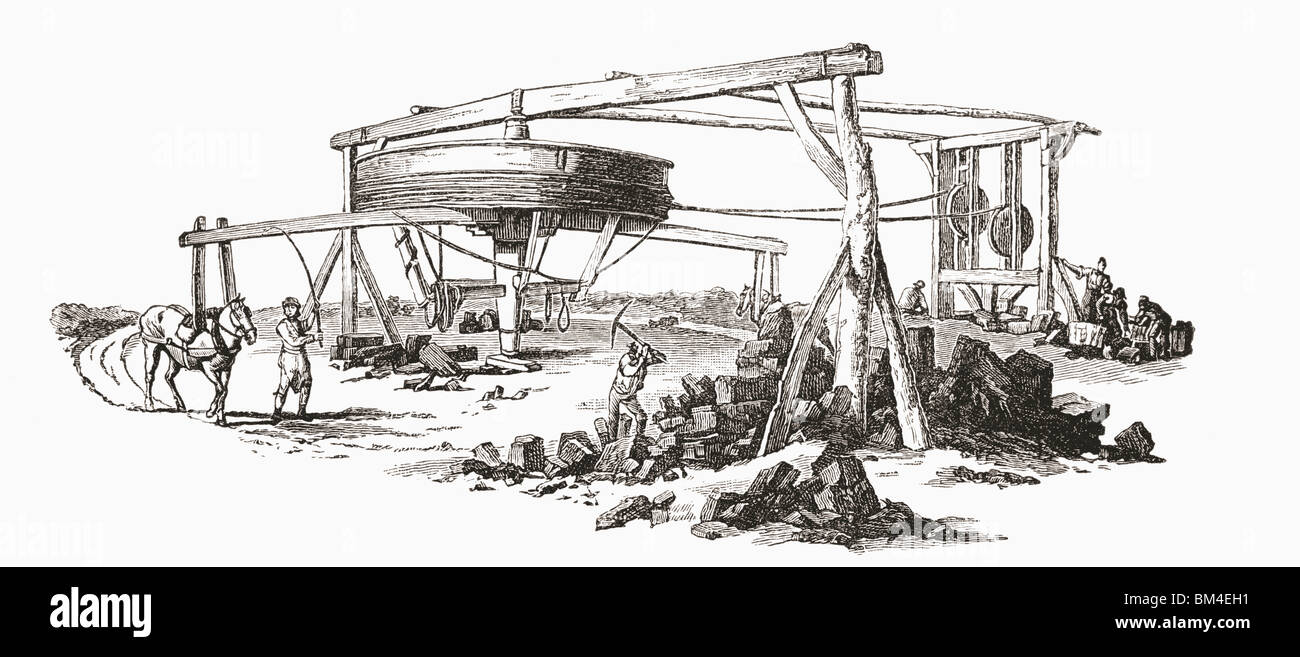 A colliery in the early 19th century Stock Photo - Alamy