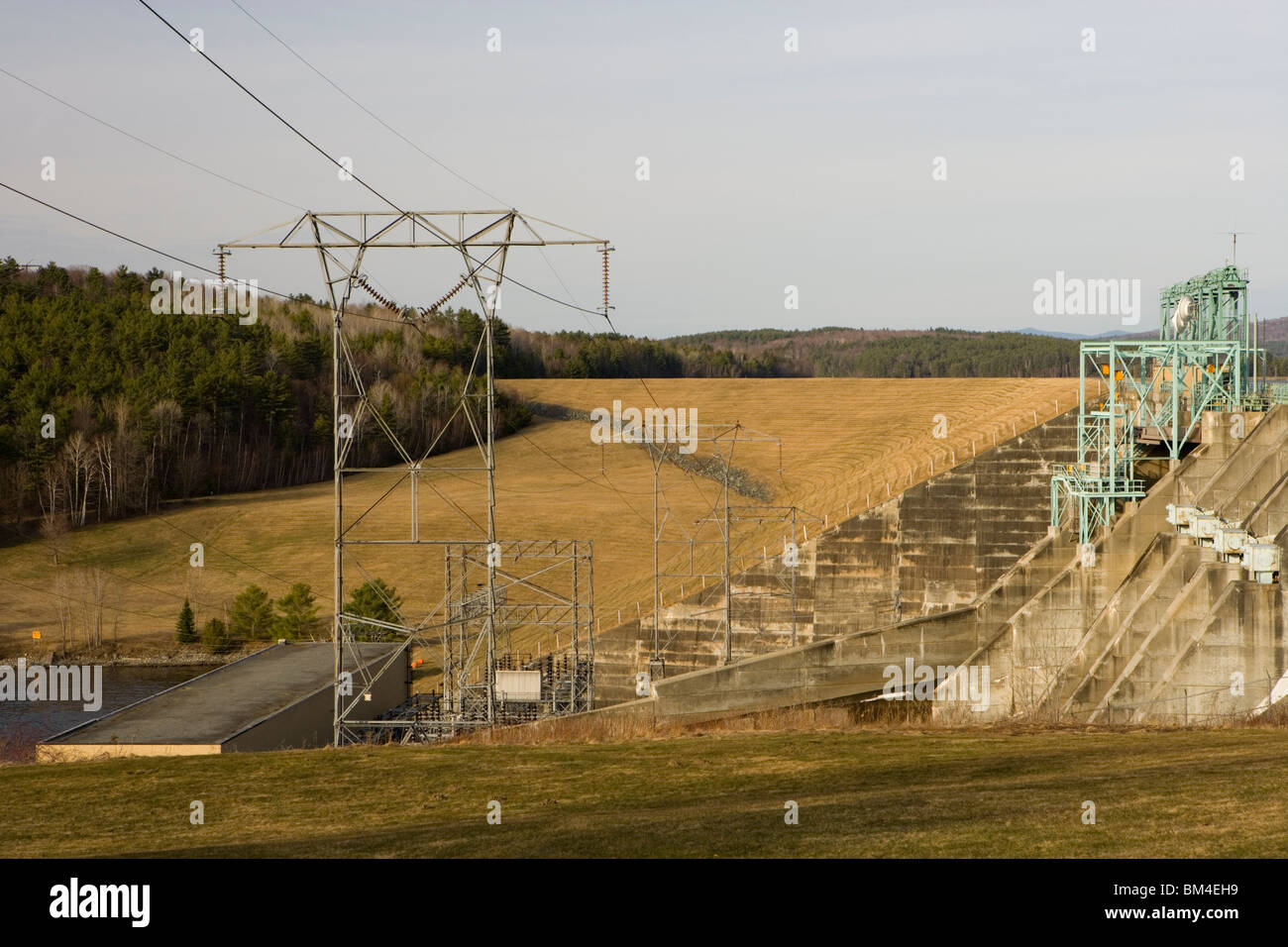 The Moore Dam on the Connecticut River in Littleton, New Hampshire
