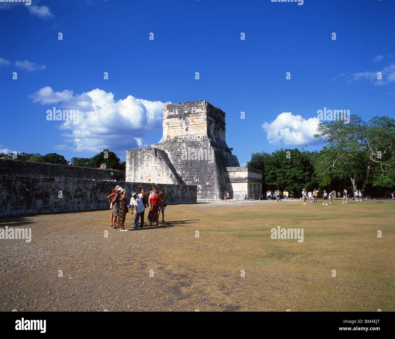 The Ball Court, Chichen Itza, Yucatan Peninsula, Yucatan State, Mexico Stock Photo