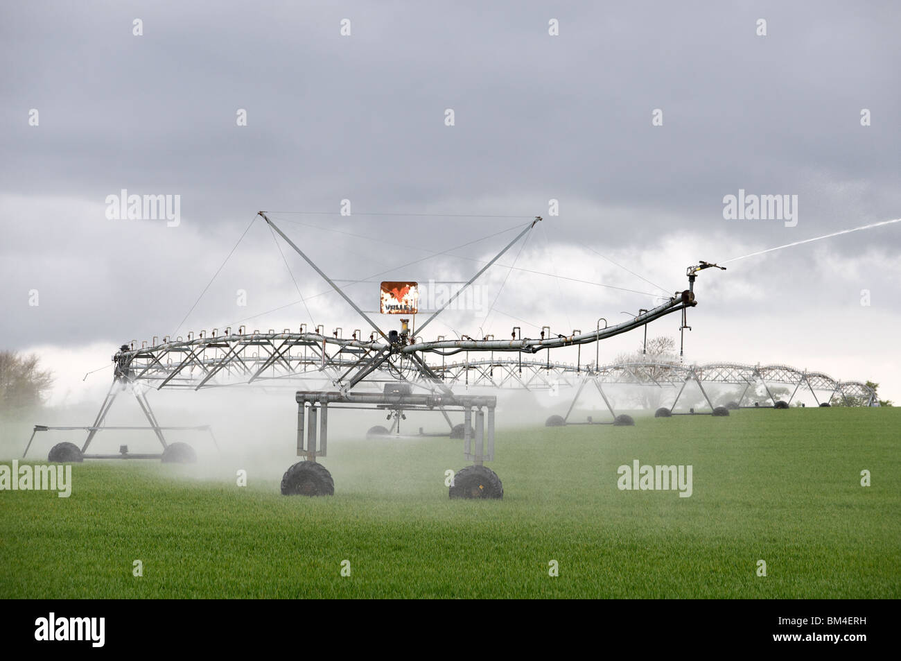 Valley precision centerpivot irrigation system, watering a wheat crop