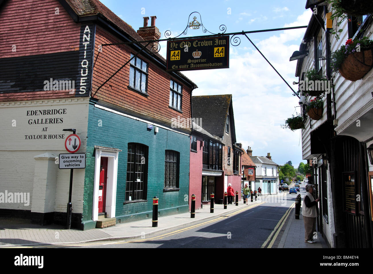 14th century Ye Old Crown Inn, High Street, Edenbridge, Kent, England, United Kingdom Stock