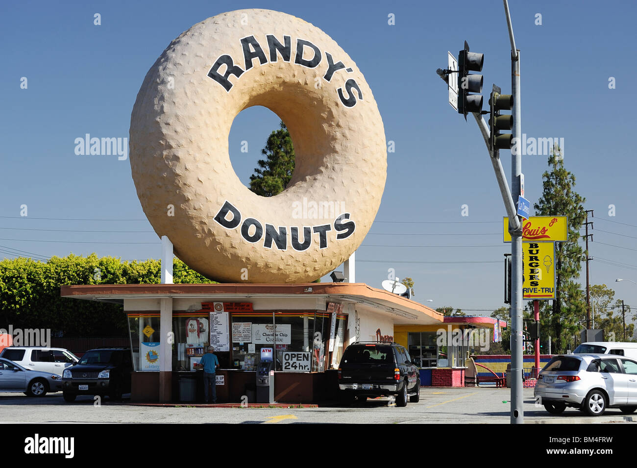 Randys Donut Stand, Inglewood, Los Angeles, California, USA Stock Photo