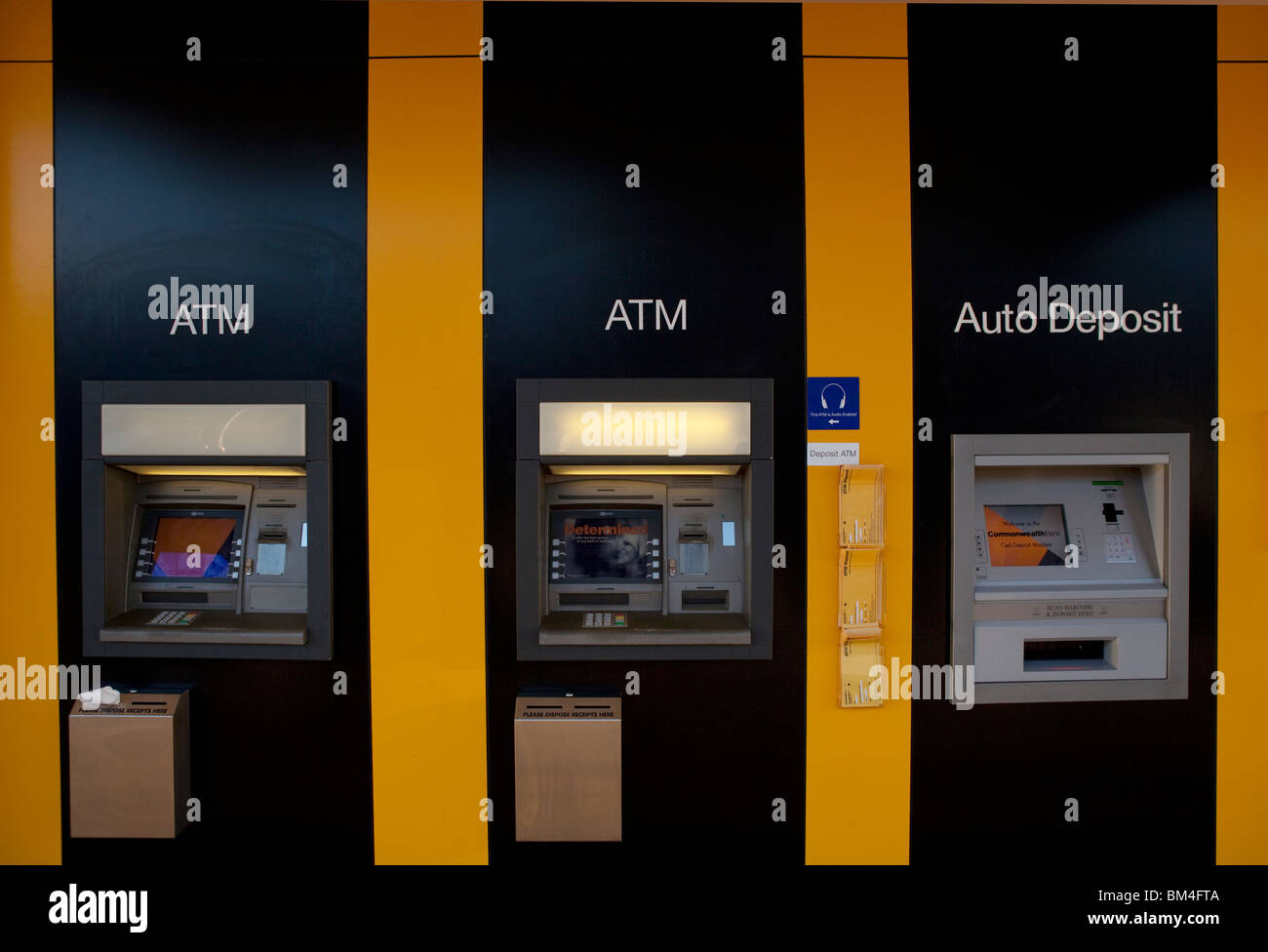 Commonwealth Bank ATM and Auto Deposit point Stock Photo