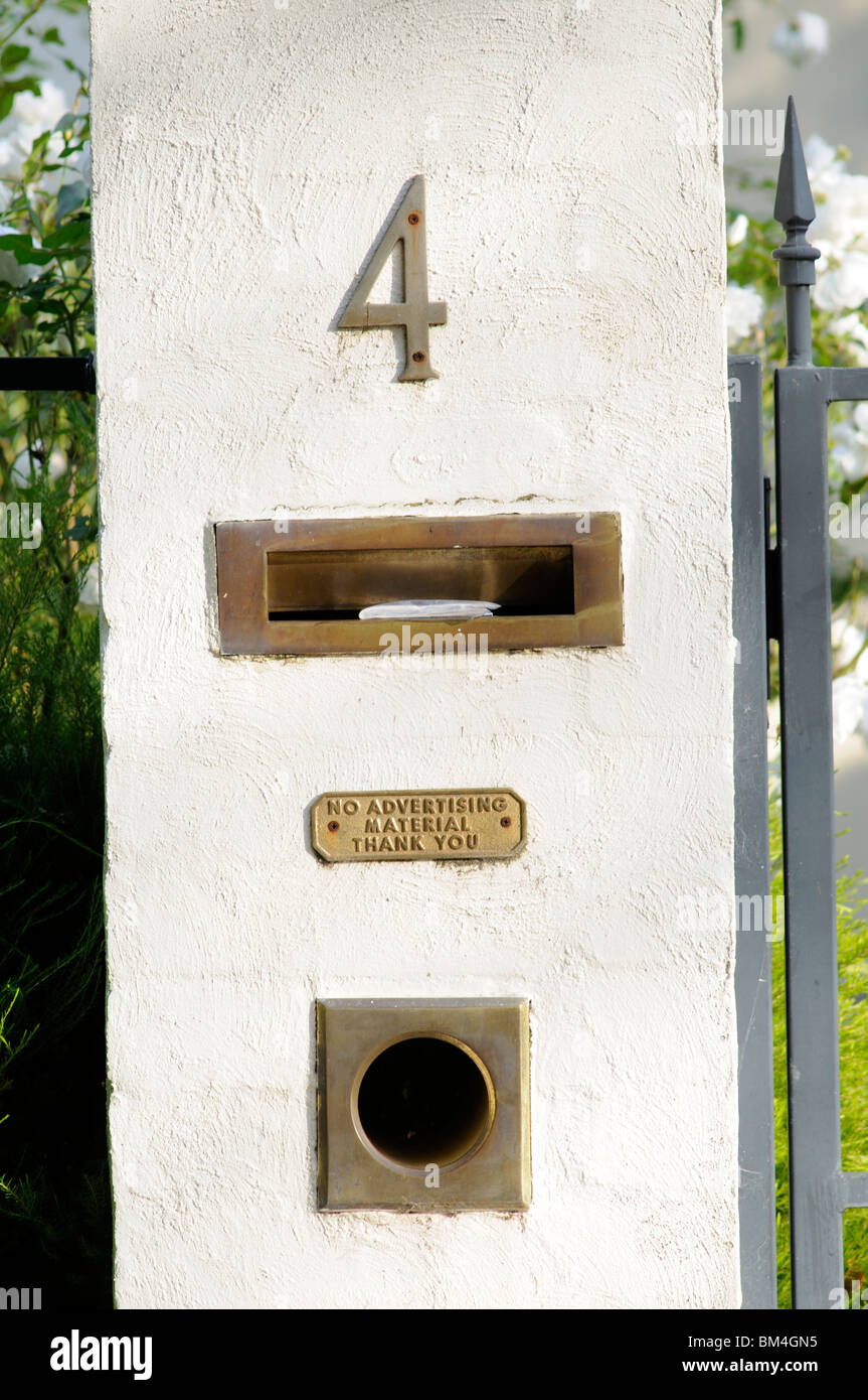 letterbox housing, Blackburn, Melbourne Australia Stock Photo