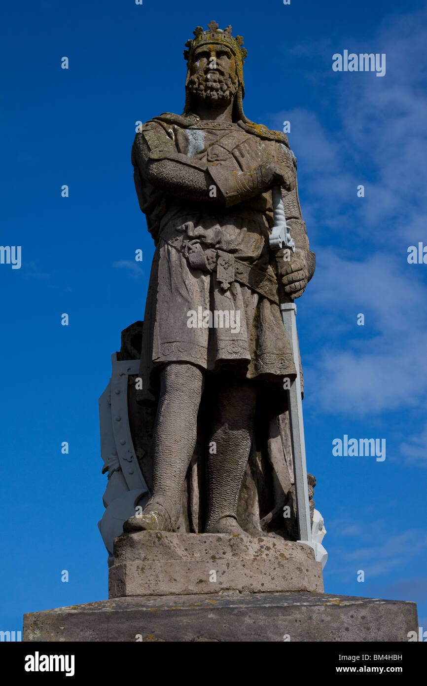 Statue of Sir Robert The Bruce of Scotland, at the entrance to Stirling Castle, Scotland Stock Photo