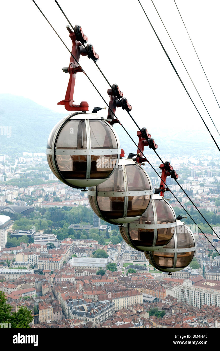 téléphérique cable car in Grenoble France Stock Photo - Alamy
