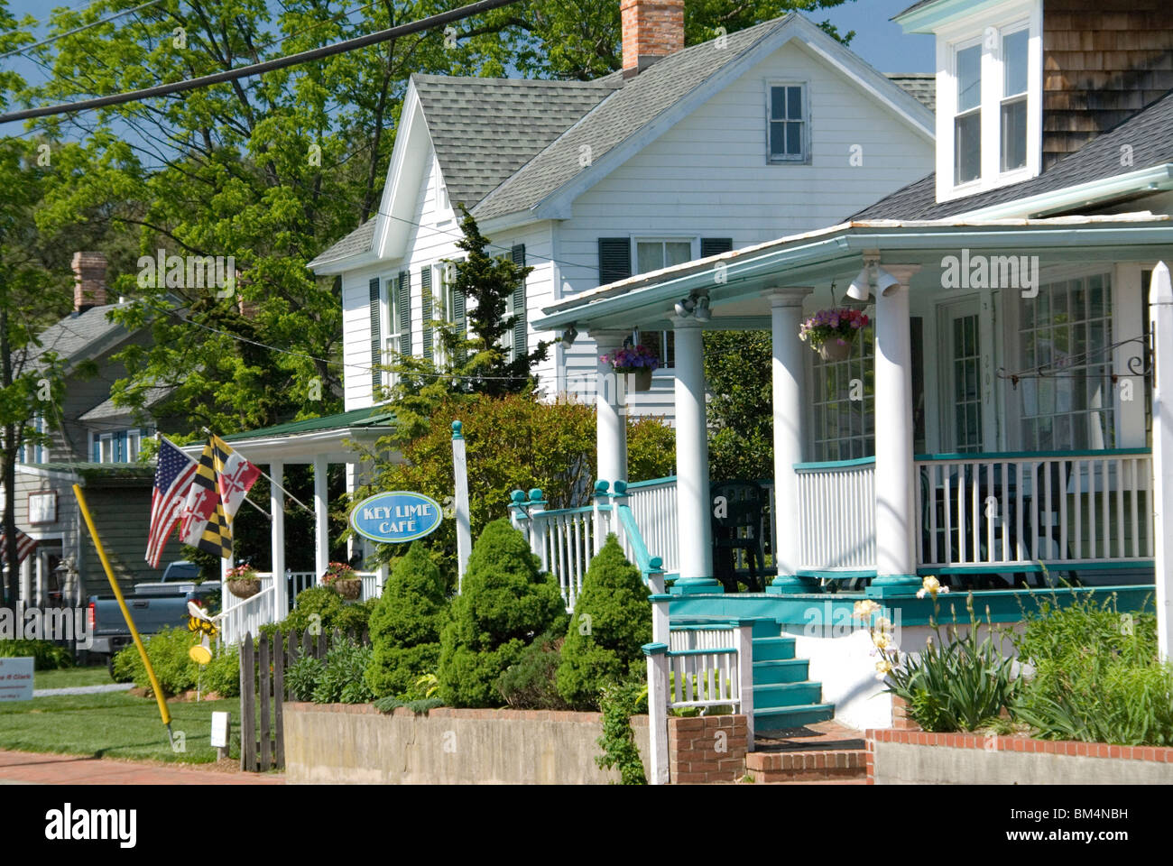 Historic houses and shops in St. Michael’s St Michaels Maryland Eastern
