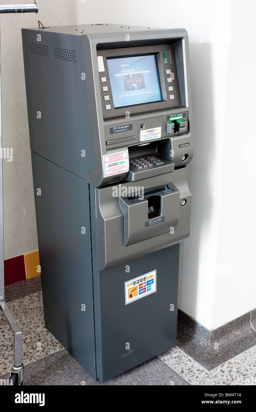 ATM machine withdraw money indoor Stock Photo