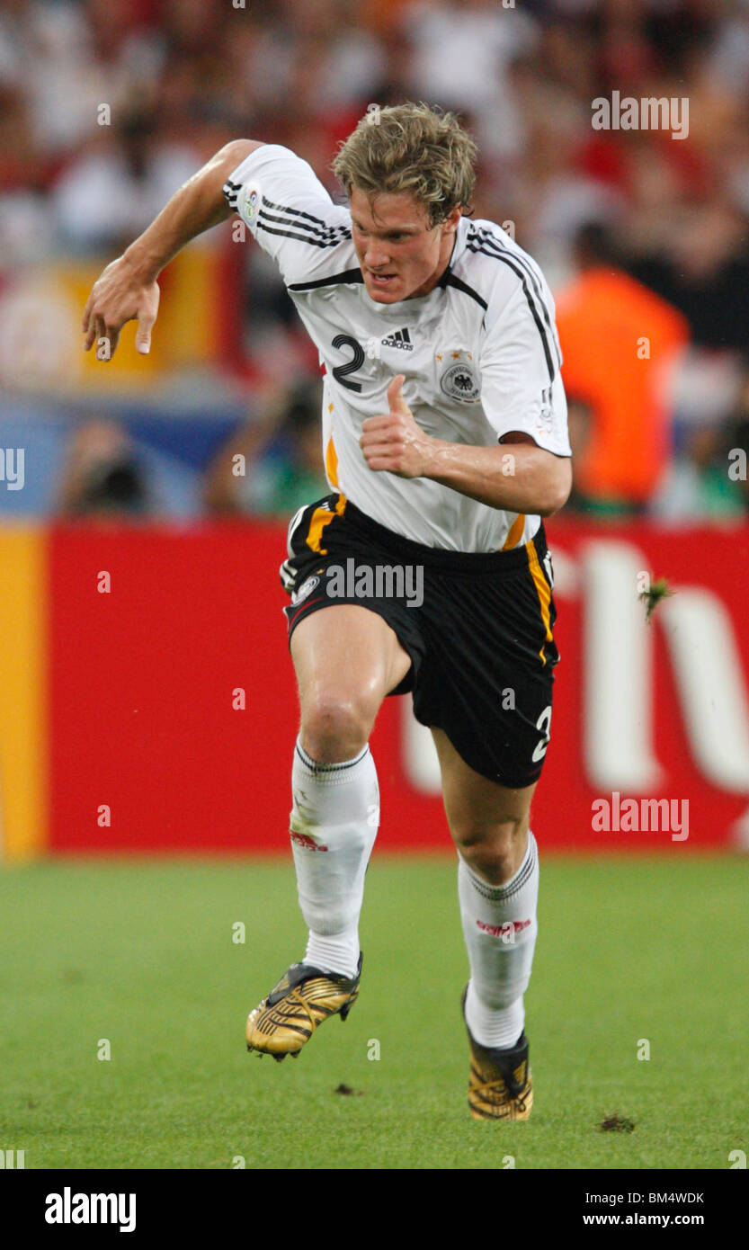 Marcell Jansen of Germany in action during the 2006 World Cup third place match against Portugal July 8, 2006. Stock Photo