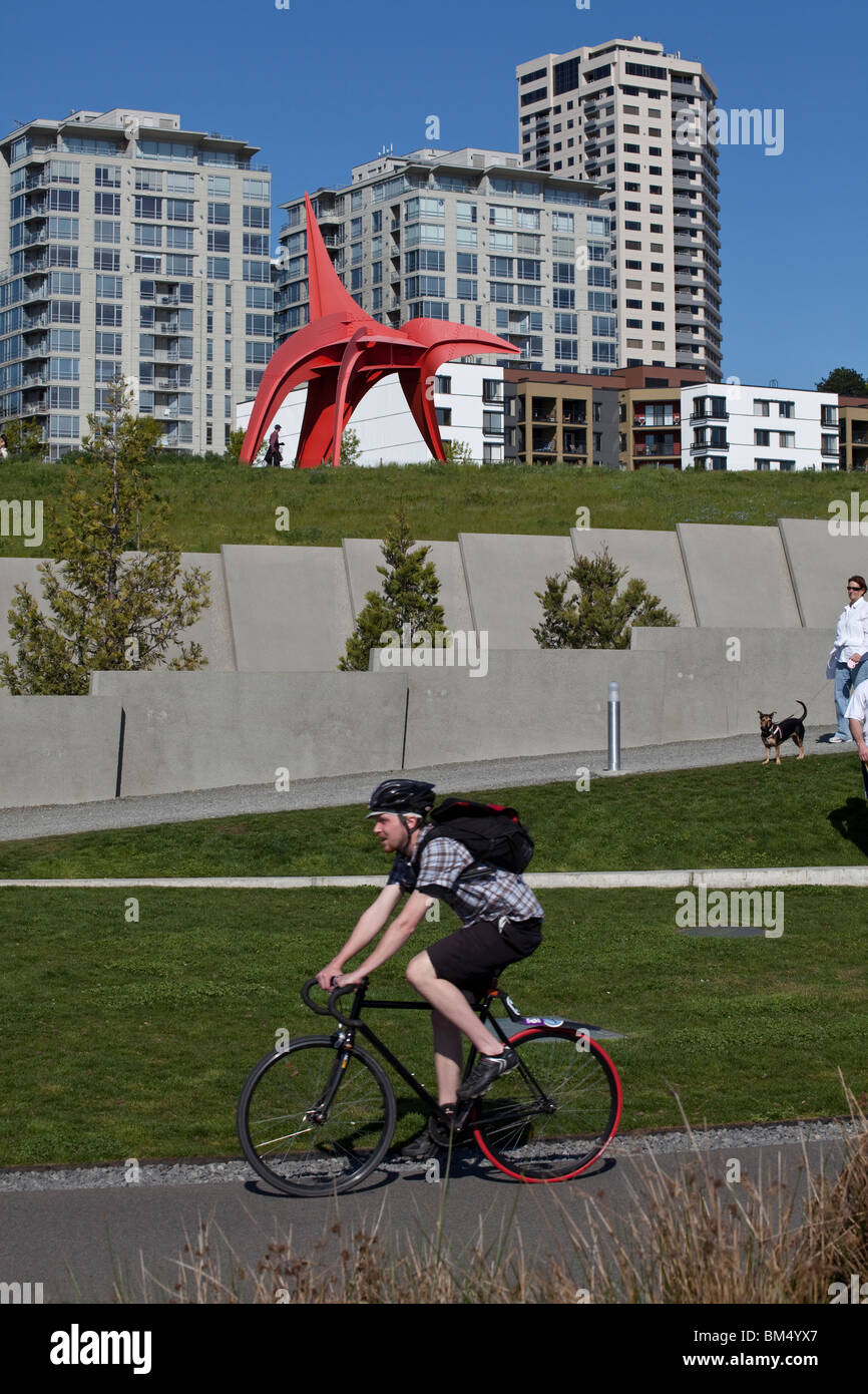 Seattle Olympic Statue Garden Stock Photo Alamy