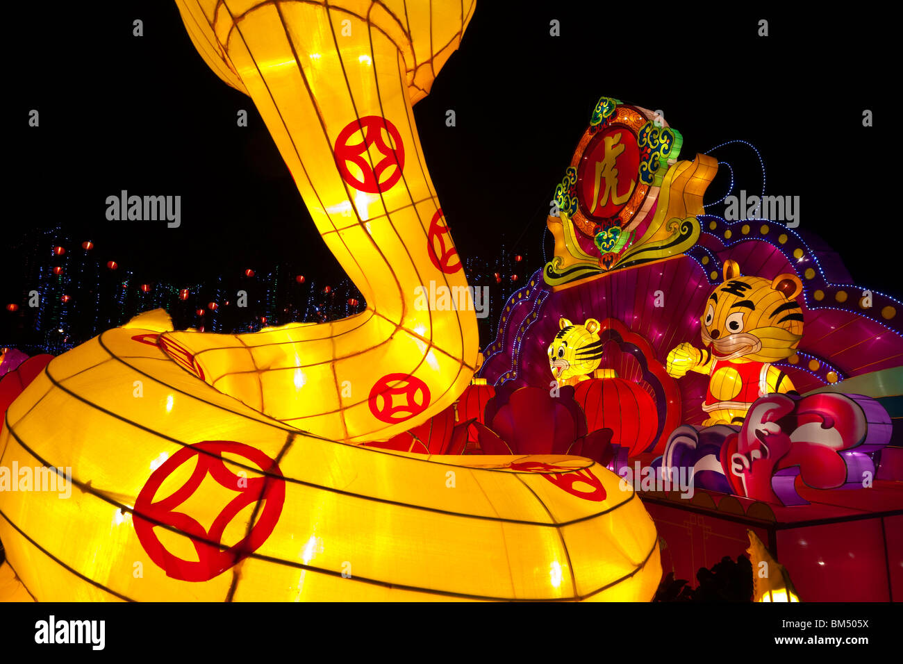 Singapore, Chinese New Year, Illuminated display, Year of the Tiger