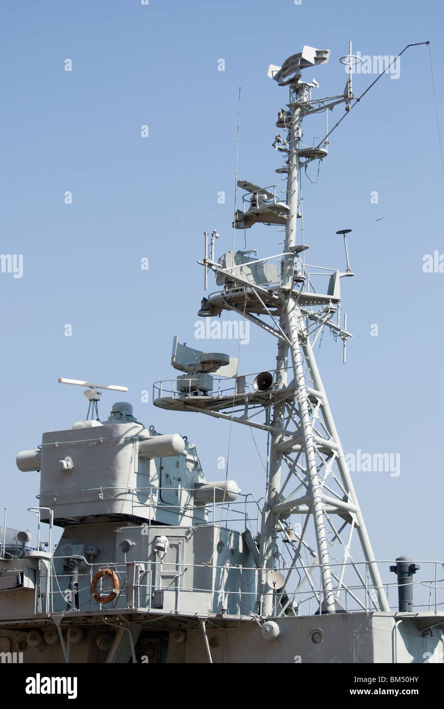 warship radar Stock Photo