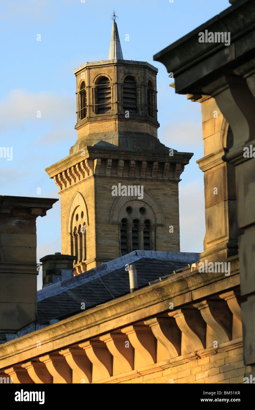 Architectural details of Salts Mill at Saltaire, a UNESCO world