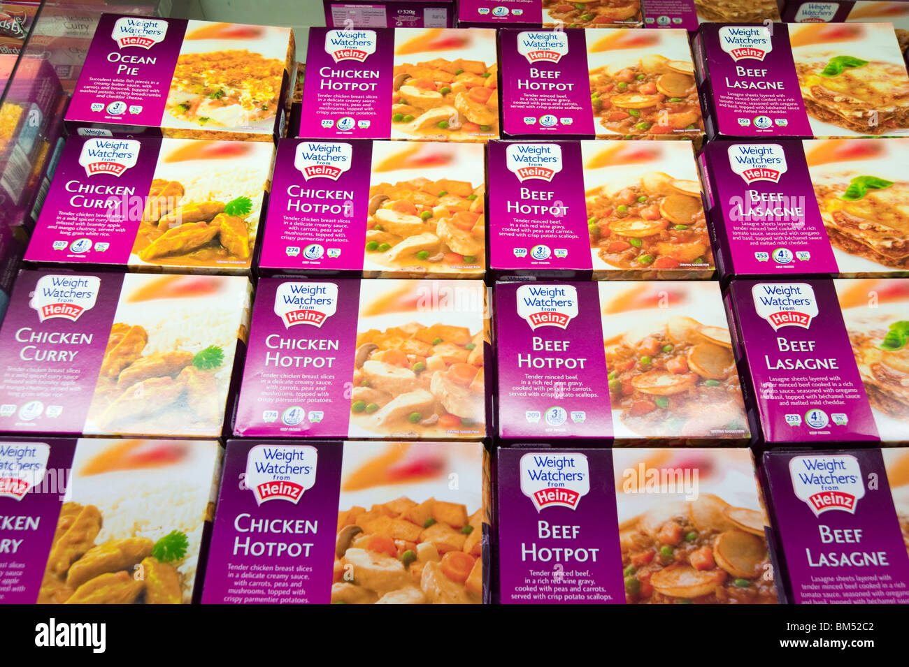 Heinz Weight Watchers ready meals in supermarket, England, UK Stock Photo