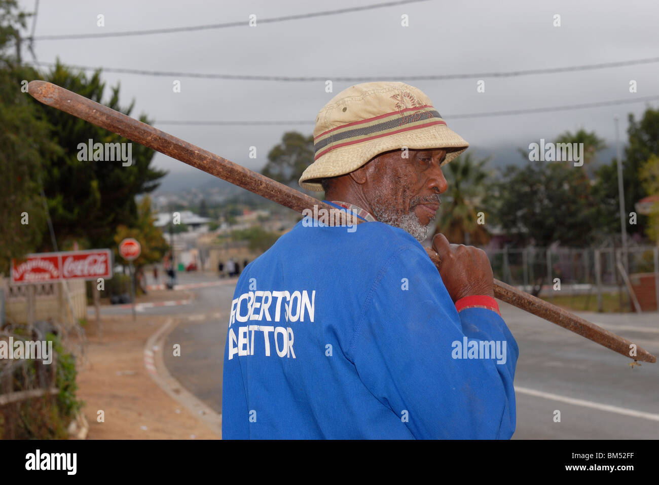 abatoir worker, on his way to work Stock Photo