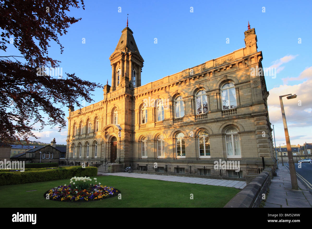 Victoria Hall in Saltaire, a UNESCO World Heritage Site near Bradford, West Yorkshire Stock Photo