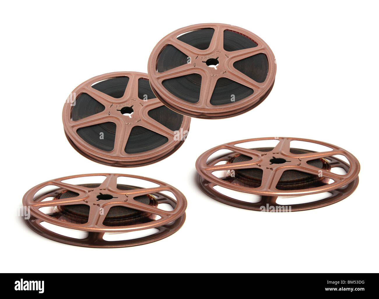 Movie Film Reels Stock Photo Alamy