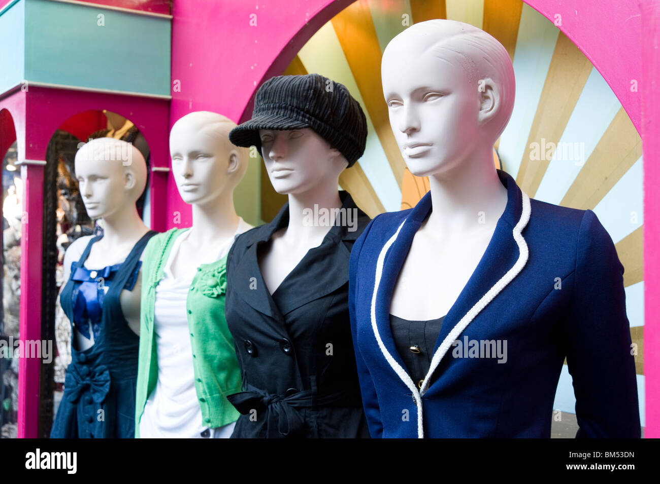 Trendy mannequins in Camden Lock market, London, England, Britain, UK Stock Photo