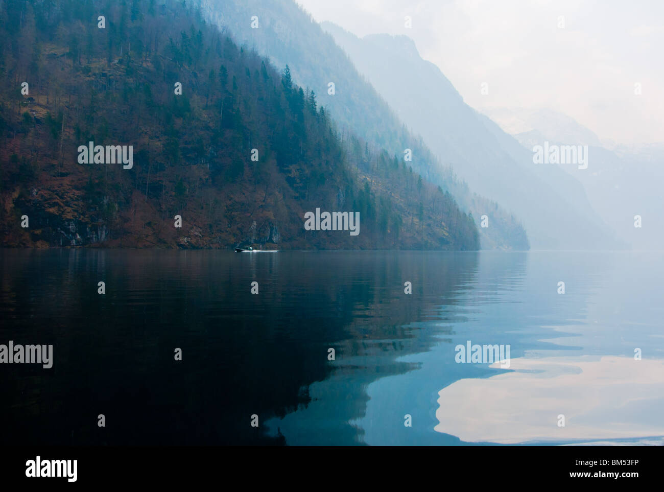 Konigsee (King's lake) in Bavarian Alps, Germany Stock Photo