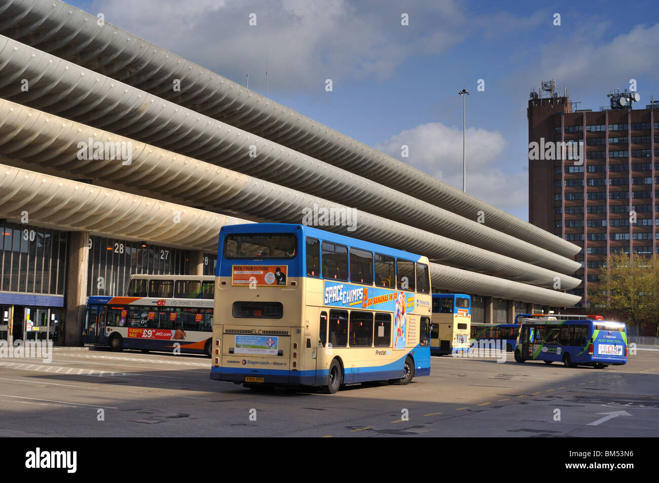 Preston Bus Station in the City of Preston Lancashire Stock Photo Alamy